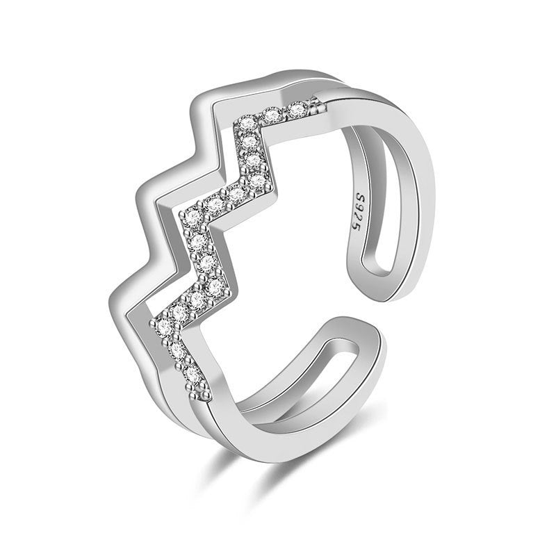 Double Highs & Lows Ring