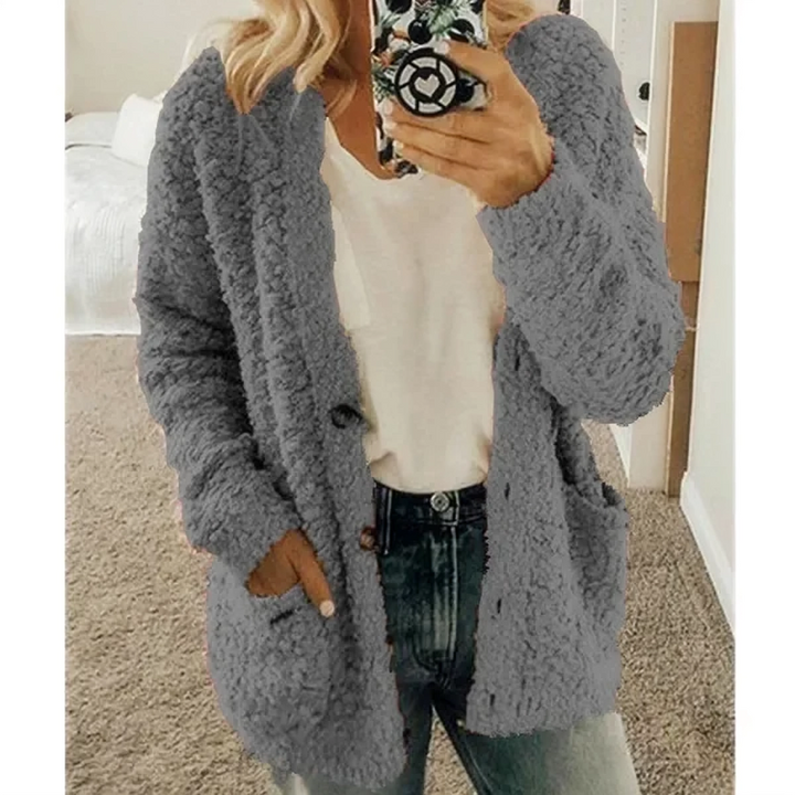 Diane | Warm and Soft Fleece Cardigan