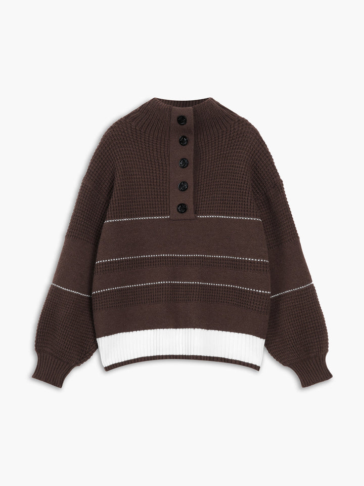 Abby™ | Open Collar Button Up Sweater