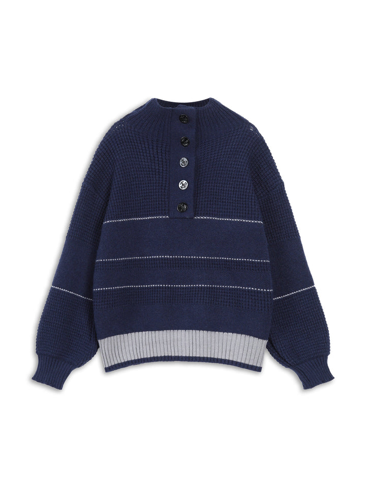 Abby™ | Open Collar Button Up Sweater