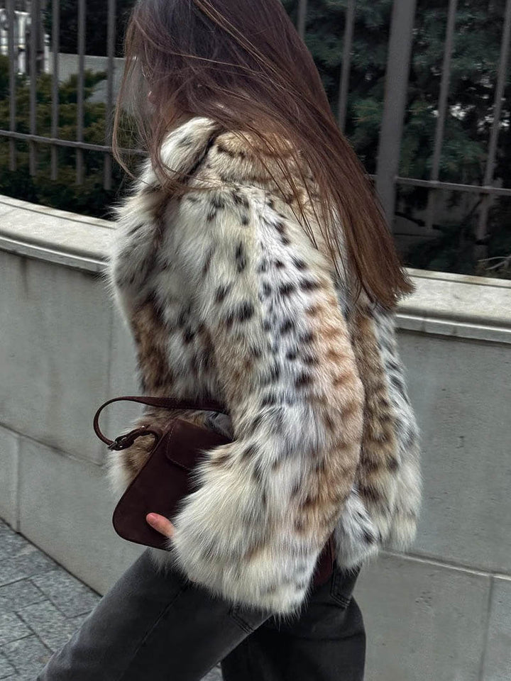 Willow™ |  Leopard Print Fur Jacket