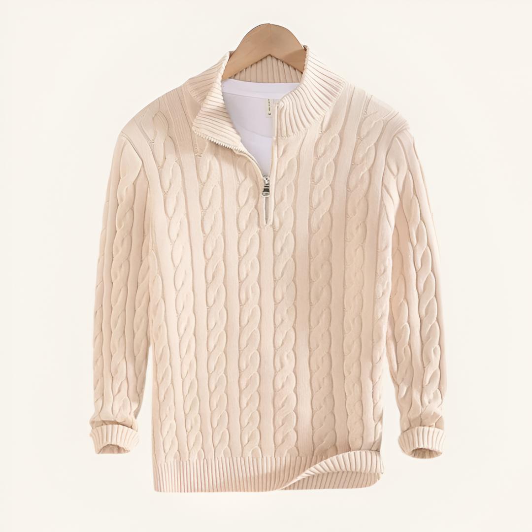 Oscar™ | High Neck Zip Sweater