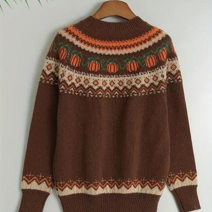 Jane | Pumpkin Patch Knit Sweater