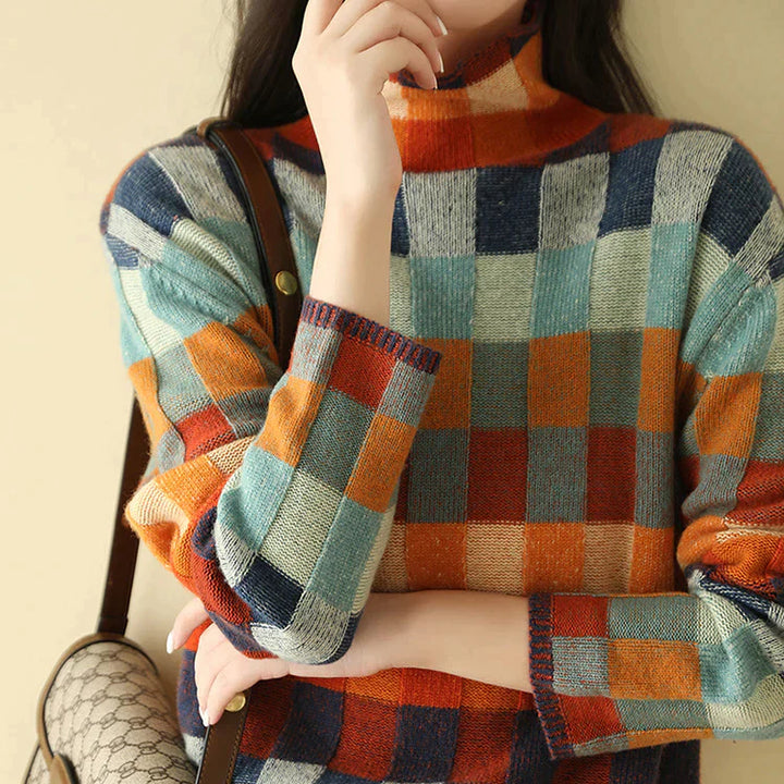 Amara | Vintage Checkered Sweater