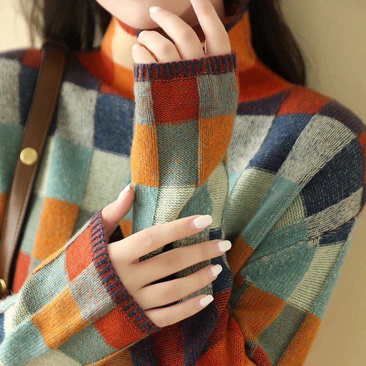 Amara | Vintage Checkered Sweater